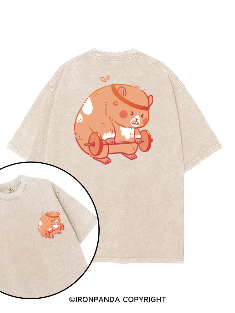 BUFF MUFFIN HAMSTER printed Gym Shirt