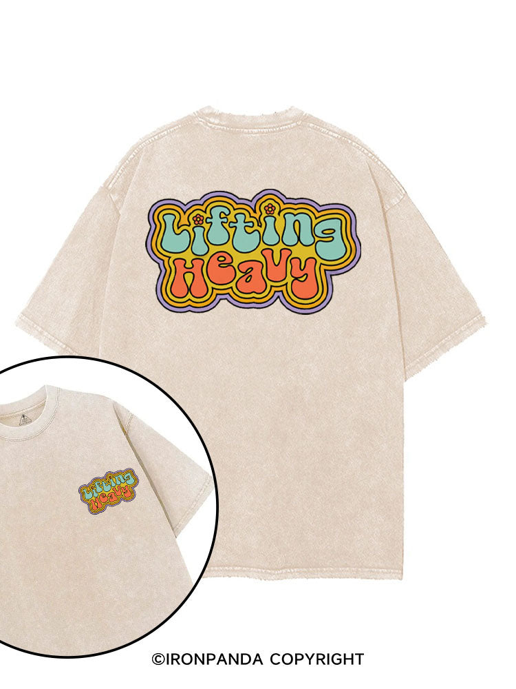 LIFTING HEAVY printed Gym Shirt