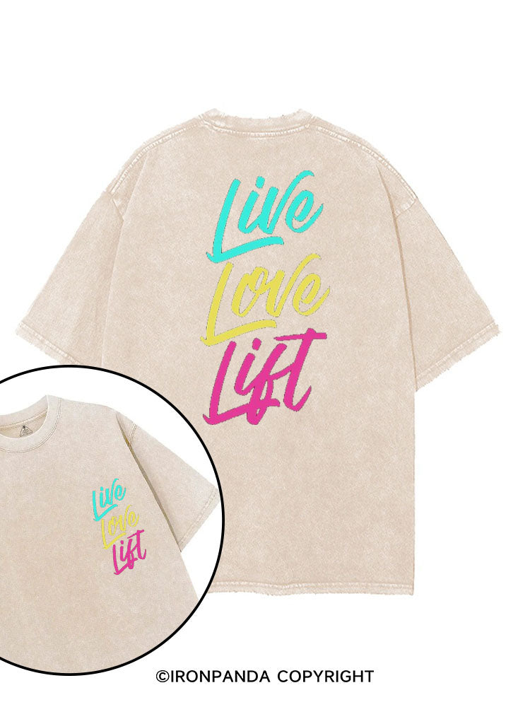 LIVE LOVE LIFT printed Gym Shirt