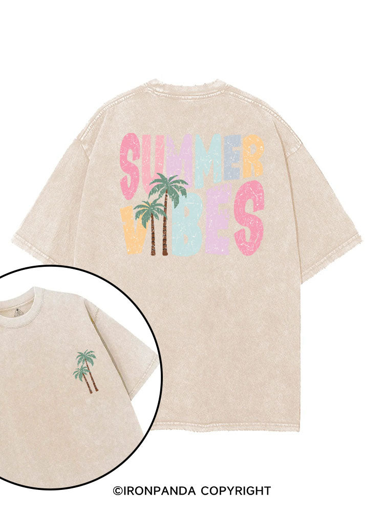 SUMMER VIBES printed Gym Shirt