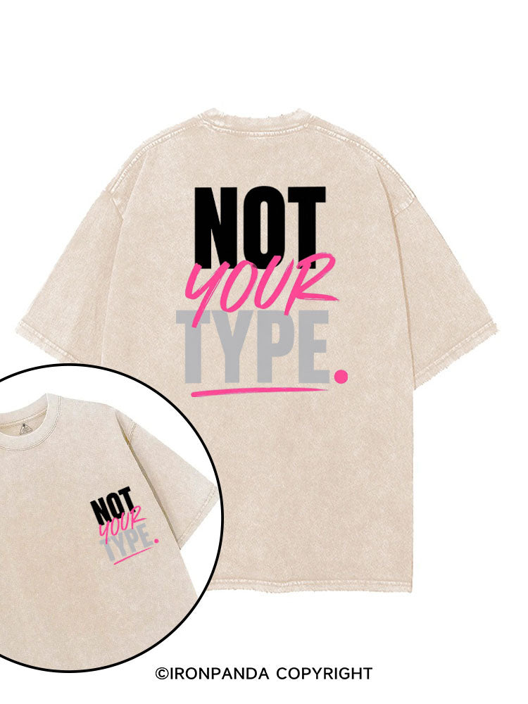 NOT YOUR TYPE printed Gym Shirt