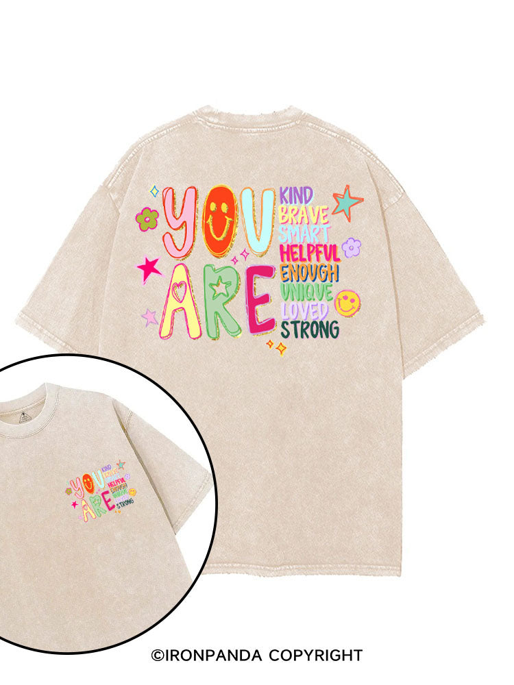 YOU ARE printed Gym Shirt