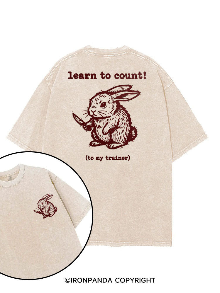 LEARN TO COUNT! (TO MY TRAINER) printed Gym Shirt