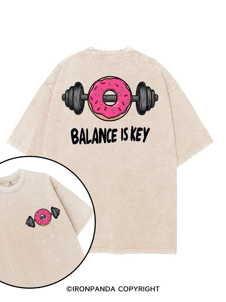 BALANCE IS KEY printed Gym Shirt