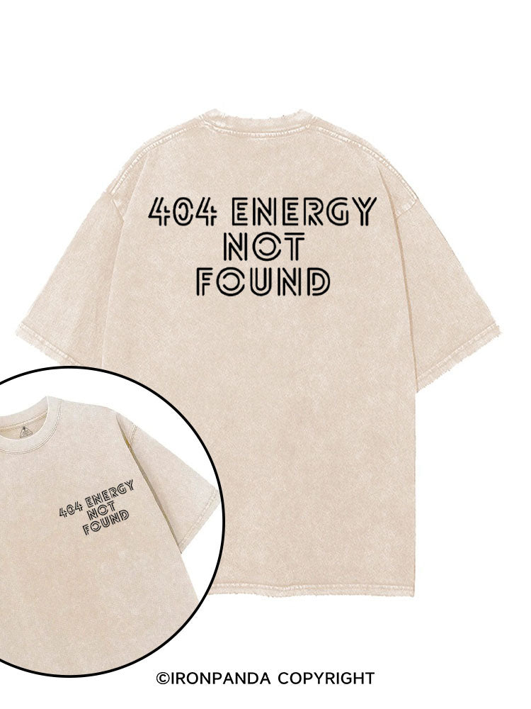 404 ENERGY NOT FOUND printed Gym Shirt