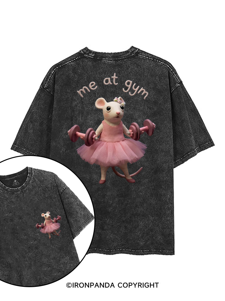 ME AT GYM printed Gym Shirt