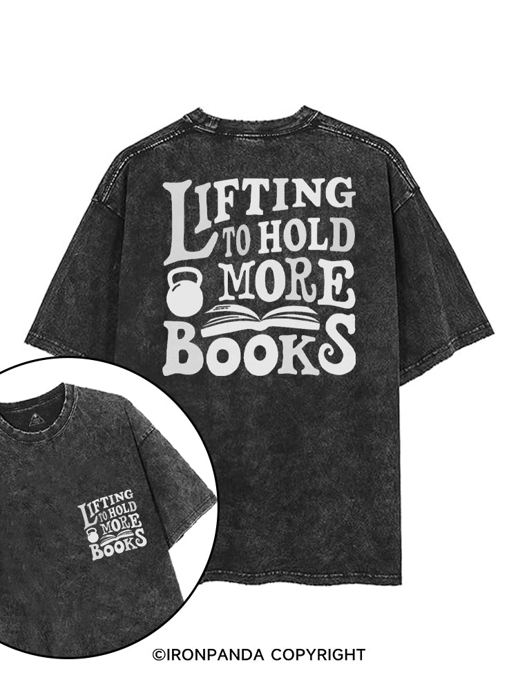 LIFTING TO HOLD MORE BOOKS printed Gym Shirt