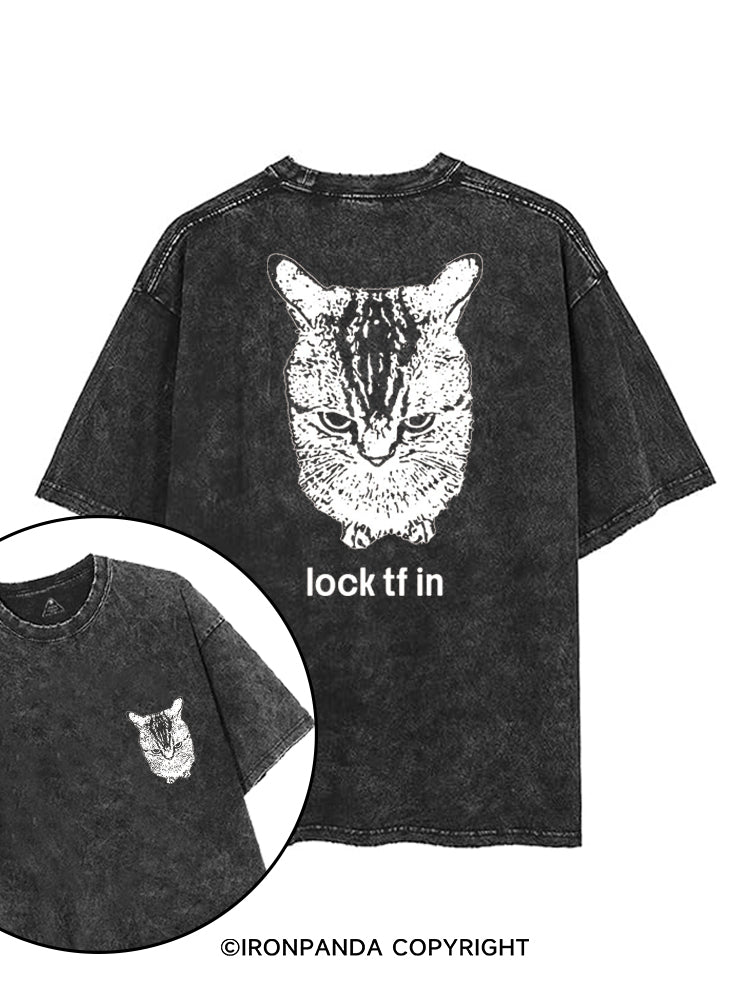 LOCK TF IN printed Gym Shirt
