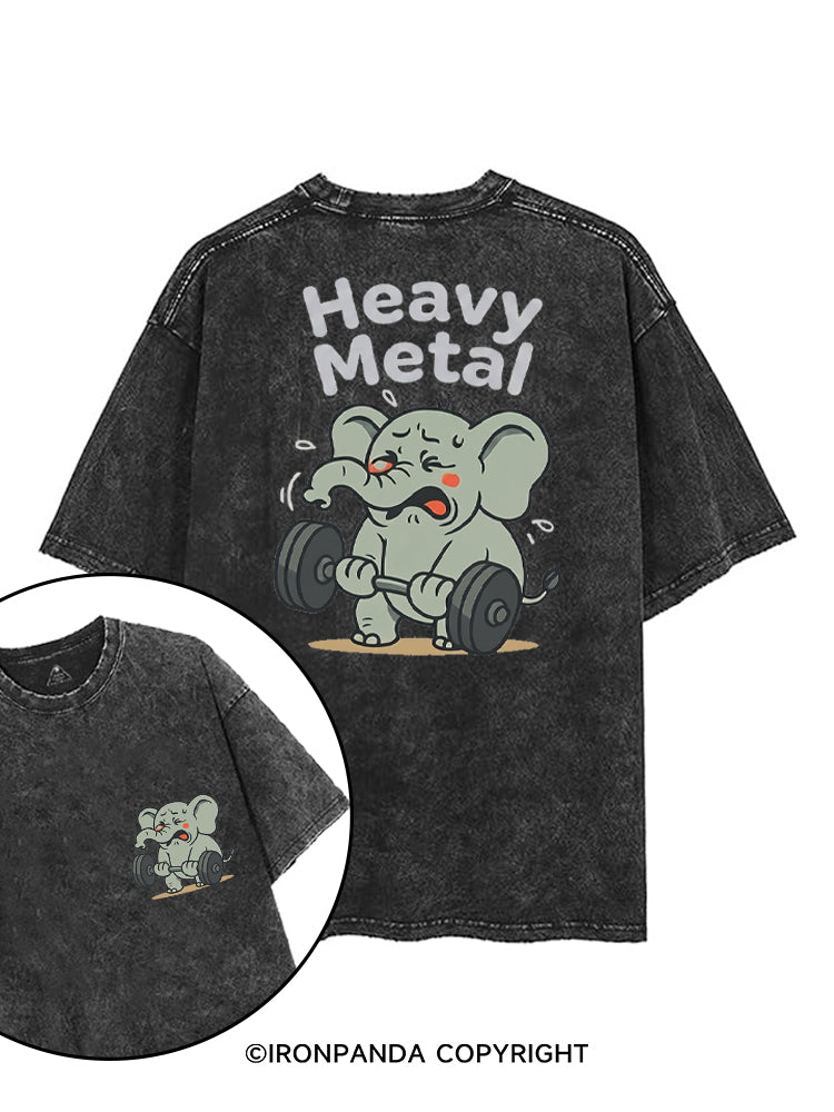 HEAVY METAL printed Gym Shirt