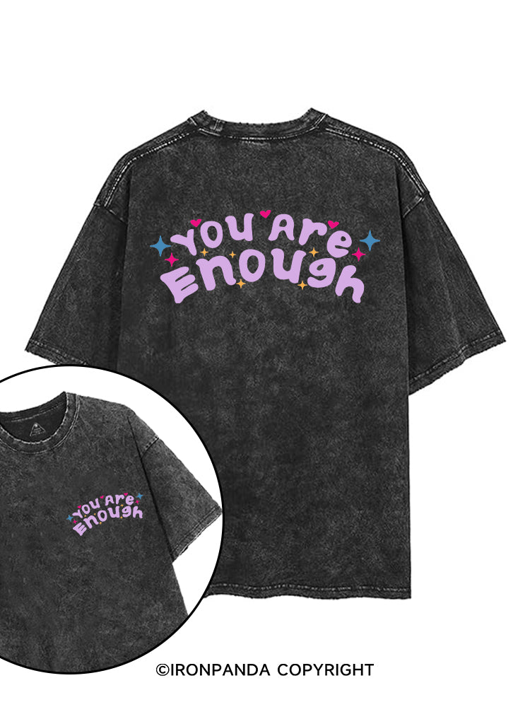 YOU ARE ENOUGH GYM printed Gym Shirt