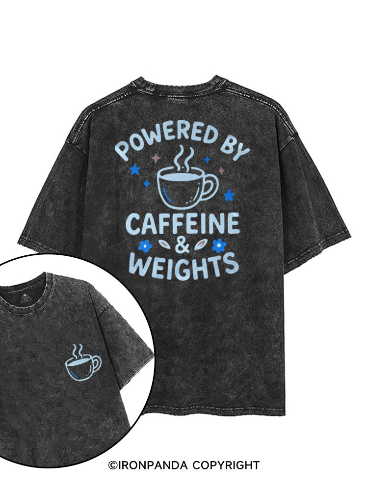 POWERED BY CAFFEINE & WEIGHTS COFFEE LOVER printed Gym Shirt