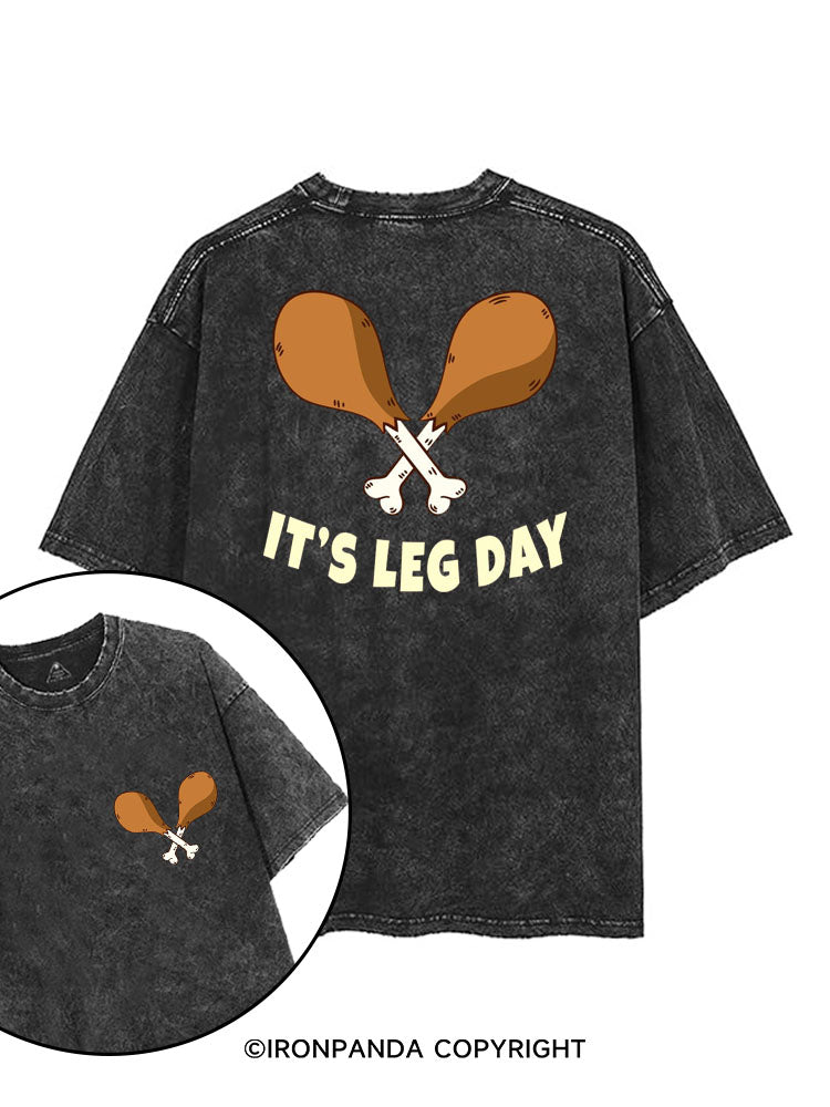 IT'S LEG DAY CHICKEN printed Gym Shirt