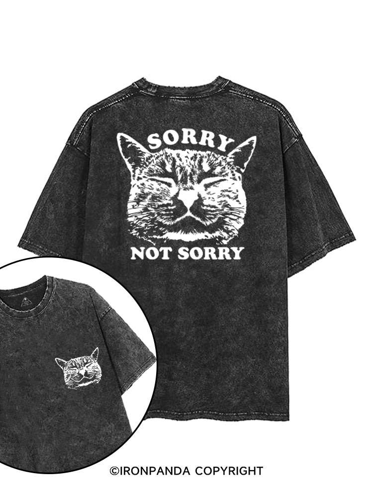 SORRY NOT SORRY printed Gym Shirt