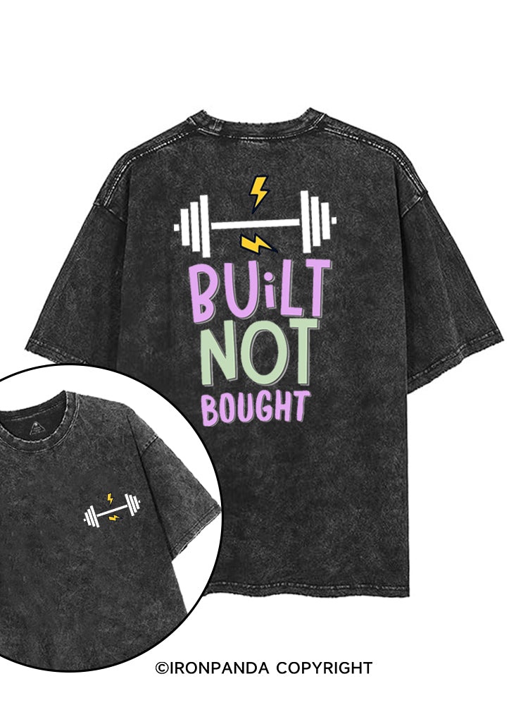 BUILT NOT BOUGHT printed Gym Shirt