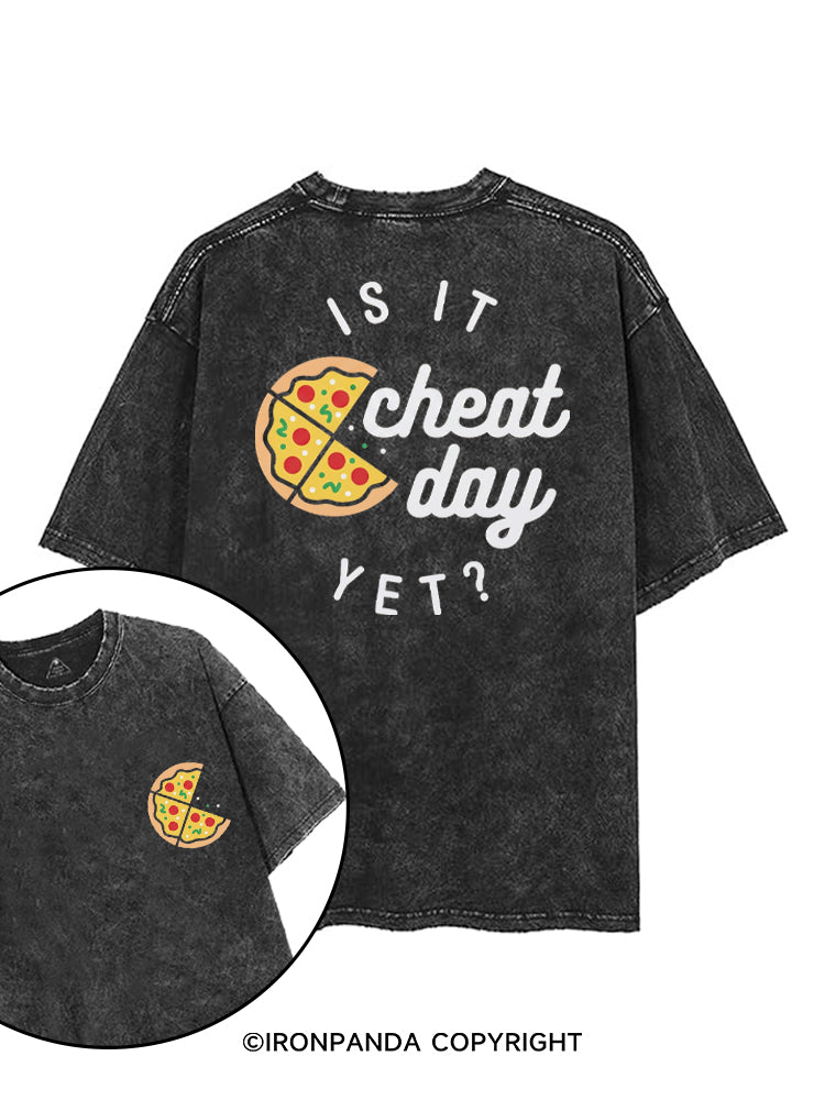 IS IT CHEAT DAY YET？printed Gym Shirt