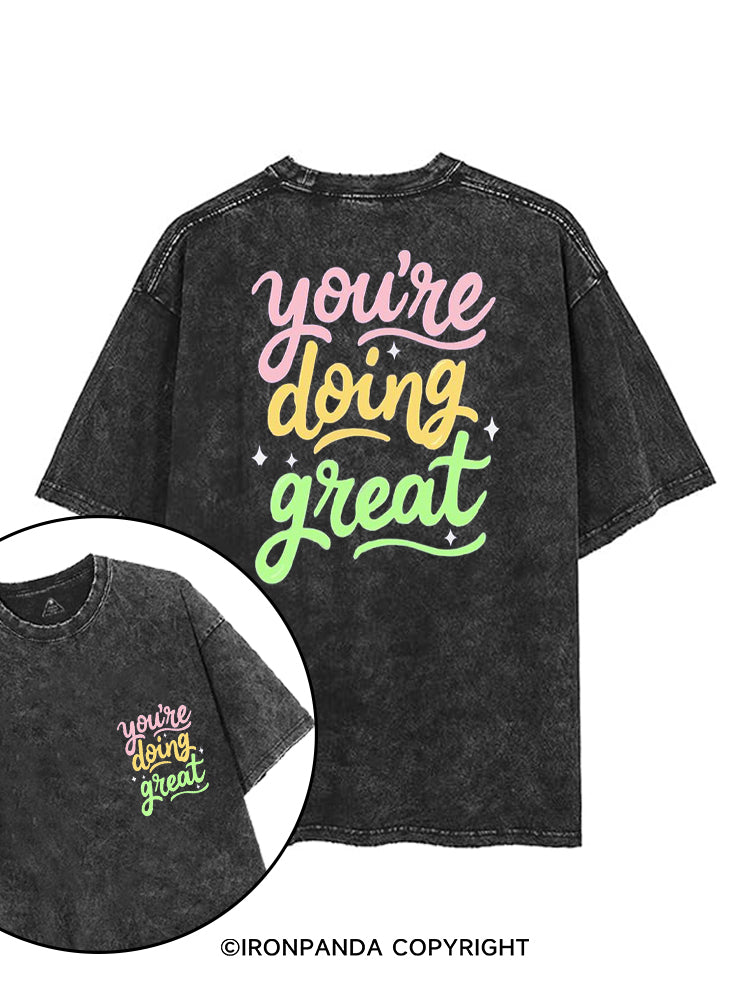 YOU'RE DOING GREAT printed Gym Shirt