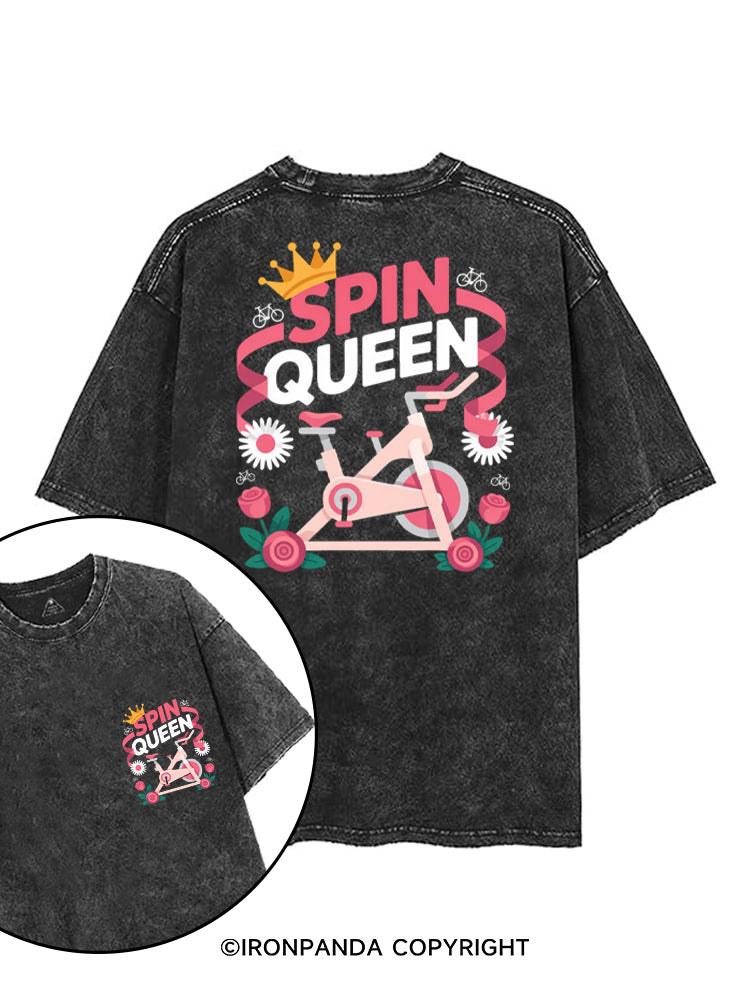 SPIN QUEEN printed Gym Shirt