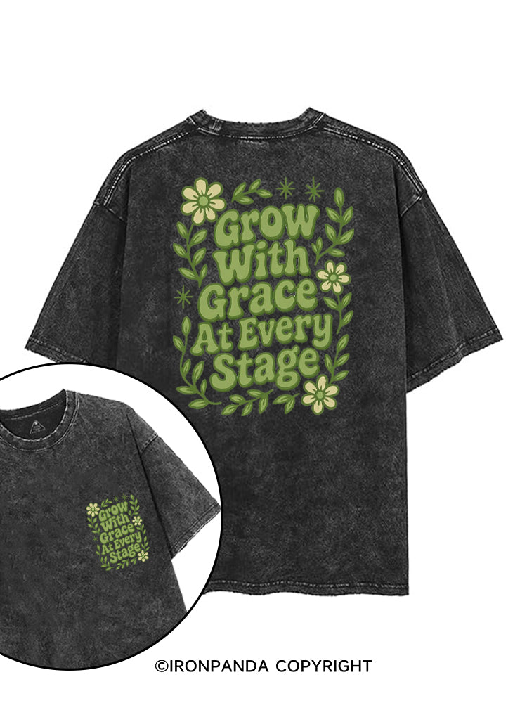 GROW WITH GRACE AT EVERY STAGE printed Gym Shirt