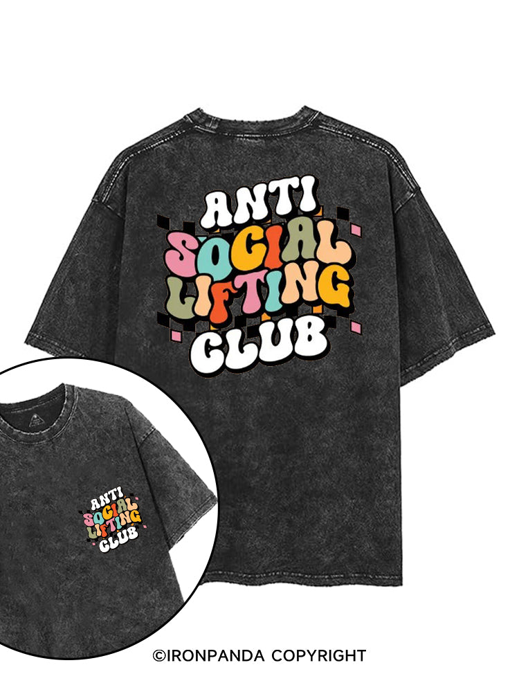 ANTI SOCIAL LIFTING CLUB printed Gym Shirt