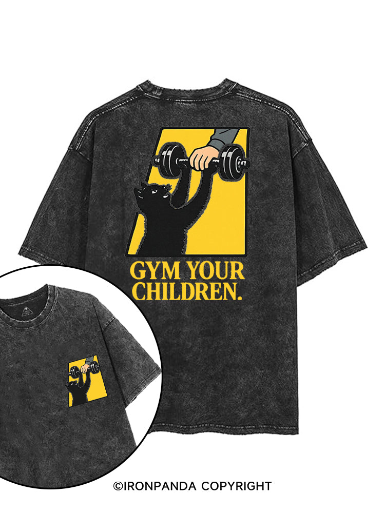 GYM YOUR CHILDREN printed Gym Shirt