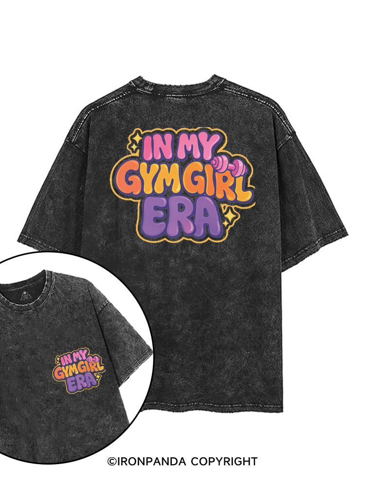 IN MY GYM GIRL ERA printed Gym Shirt