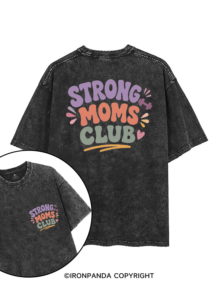 STRONG MOMS CLUB GYM MOMS printed Gym Shirt
