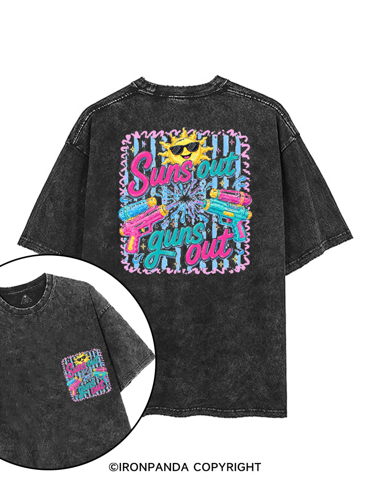 SUNS OUT GUNS OUT printed Gym Shirt