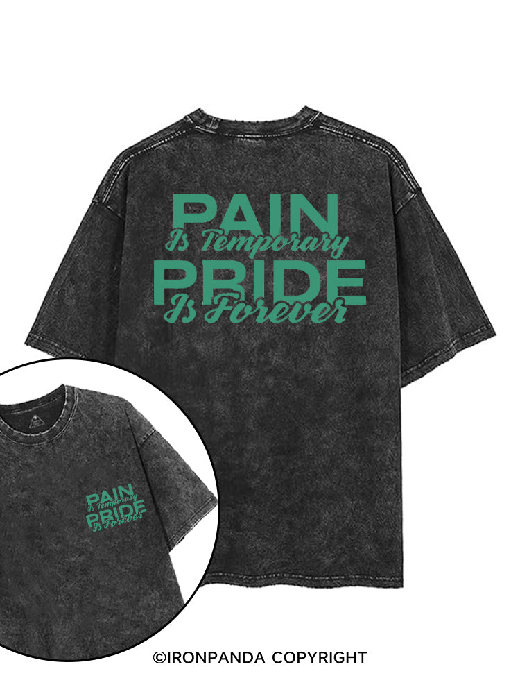 PAIN IS TEMPORARY PRIDE IS FOREVER printed Gym Shirt