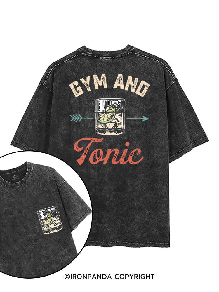 GYM AND TONIC GIN printed Gym Shirt