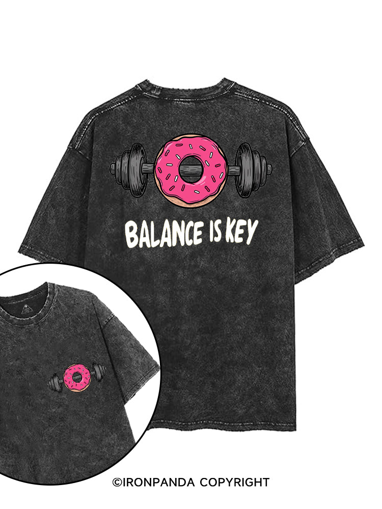 BALANCE IS KEY printed Gym Shirt