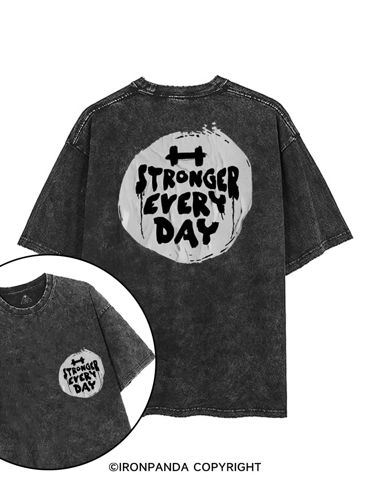 STRONGER EVERY DAY printed Gym Shirt