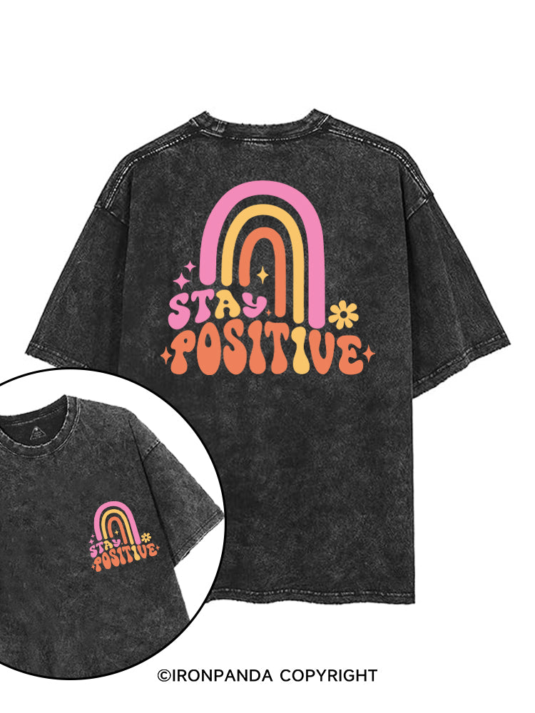STAY POSITIVE FUNNY GYM printed Gym Shirt