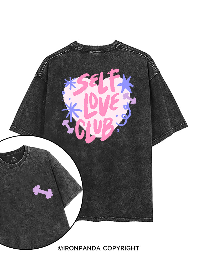 SELF LOVE GYM CLUB printed Gym Shirt