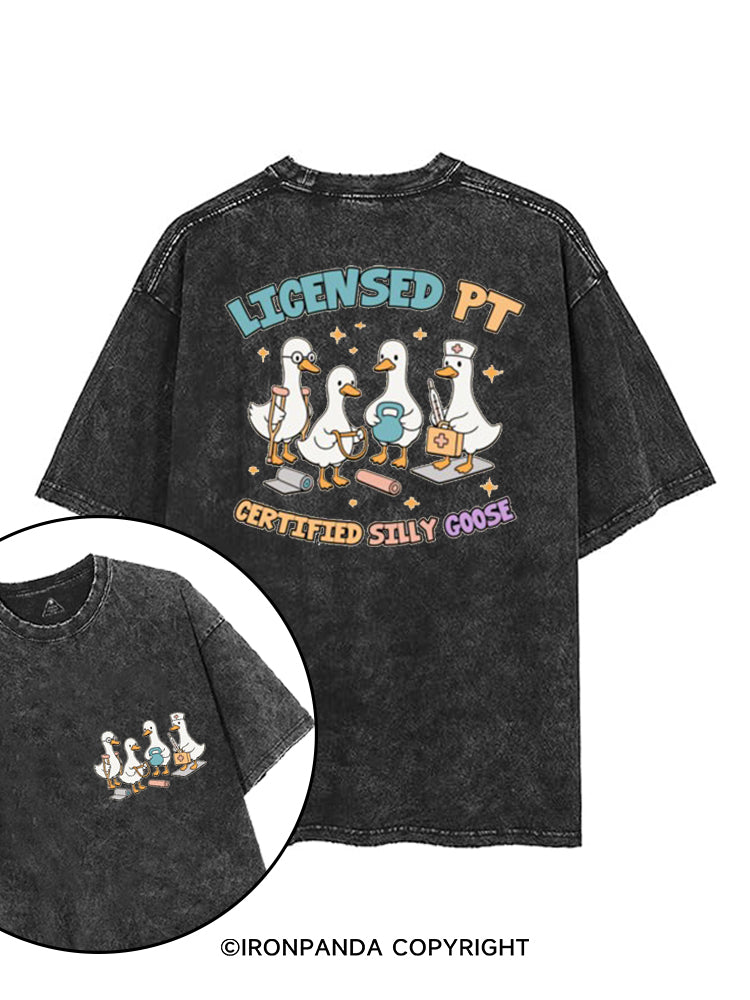 LICENSED PT CERTIFIED SILLY GOOSE printed Gym Shirt