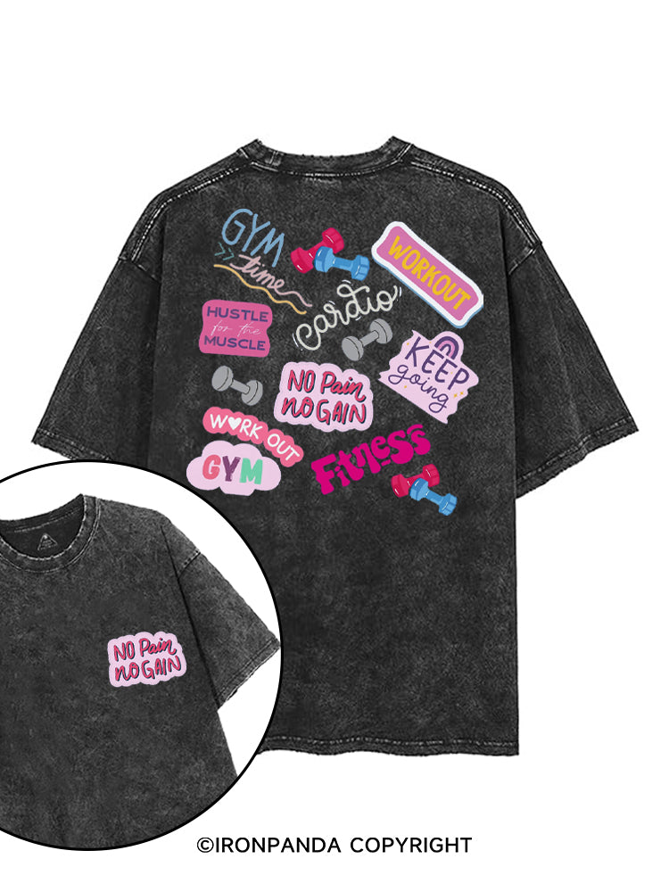 Colorful Fitness printed Gym Shirt