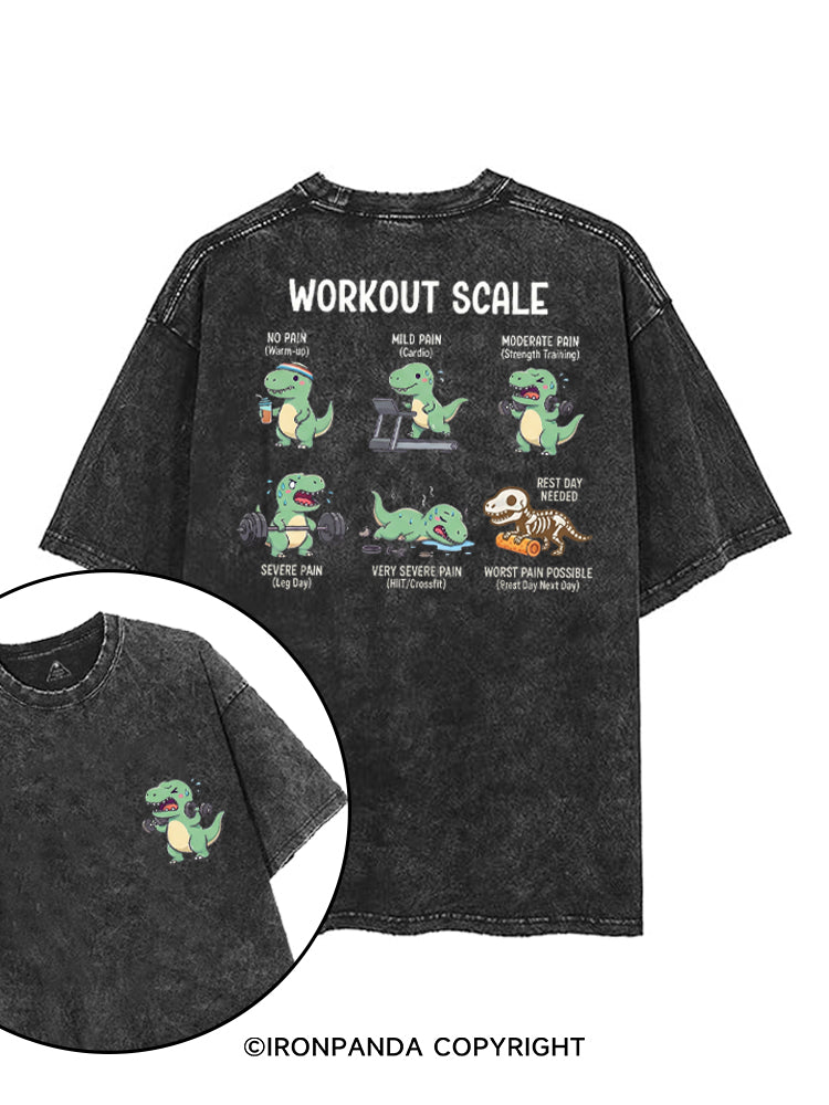 WORKOUT SCALE printed Gym Shirt