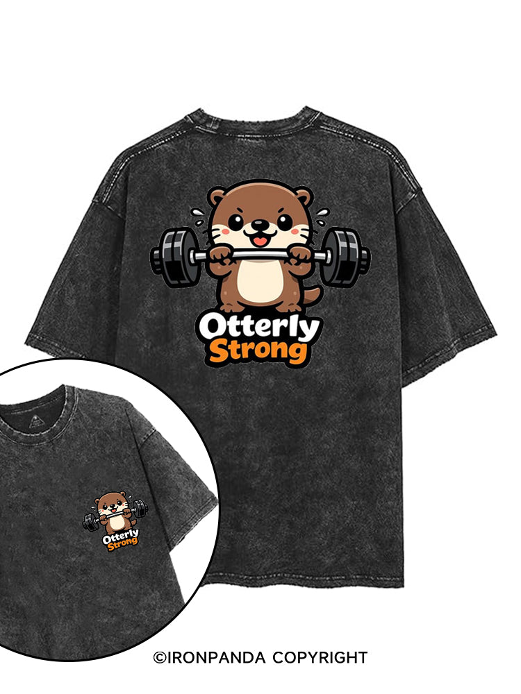 OTTERLY STRONG printed Gym Shirt