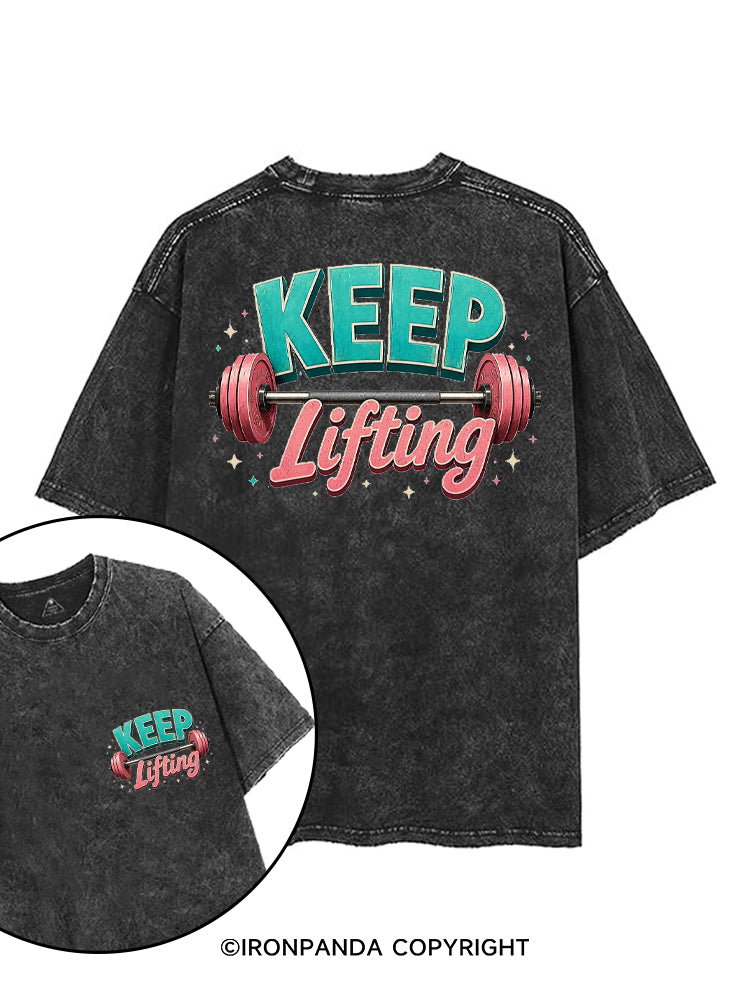 KEEP LIFTING printed Gym Shirt