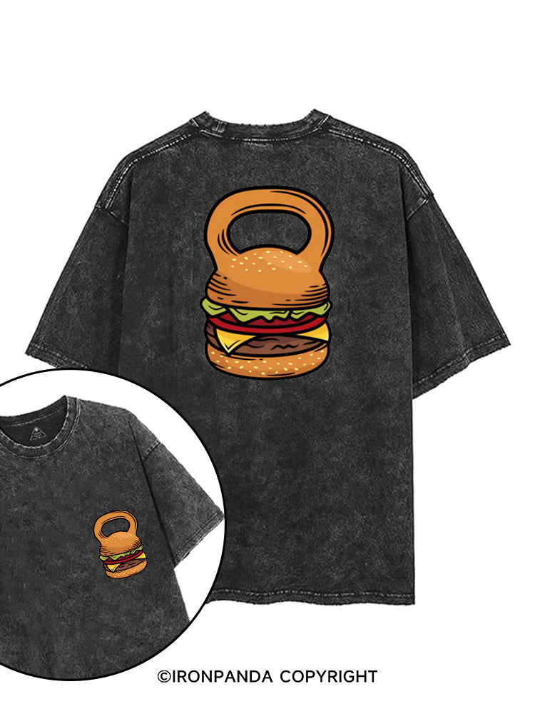 BURGER KETTLEBELL printed Gym Shirt