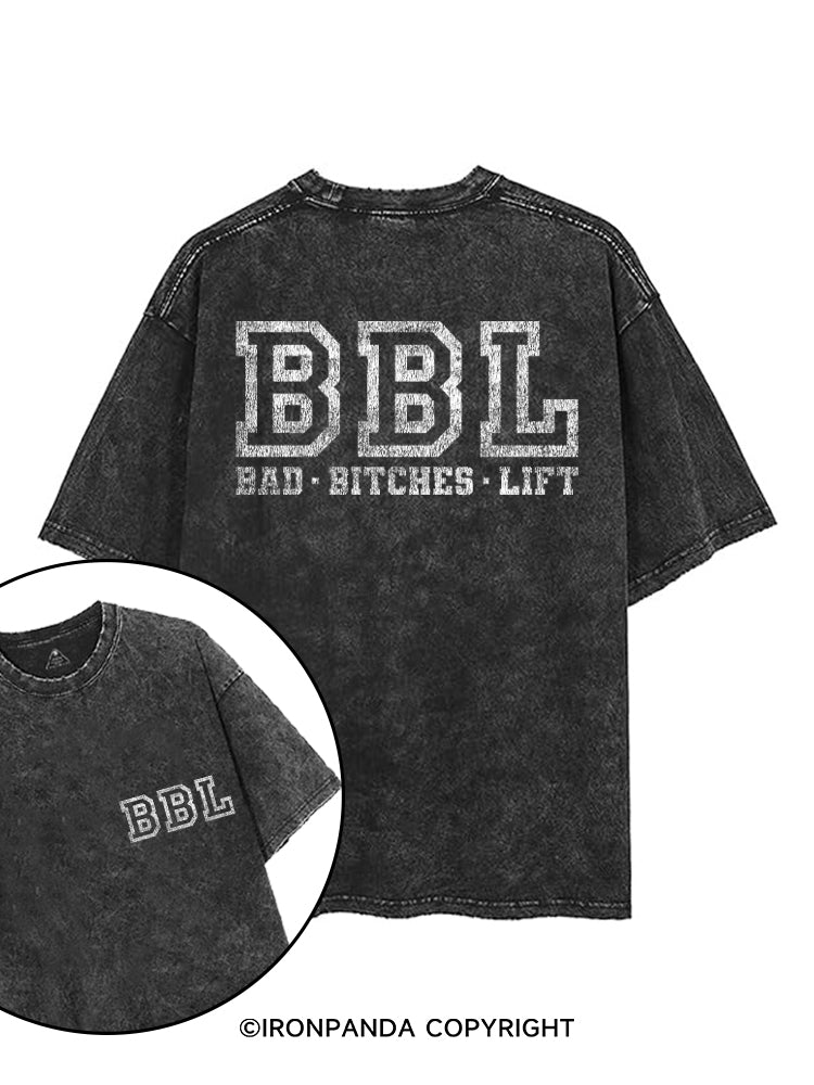 BBL BAD BITCHES LIFT printed Gym Shirt