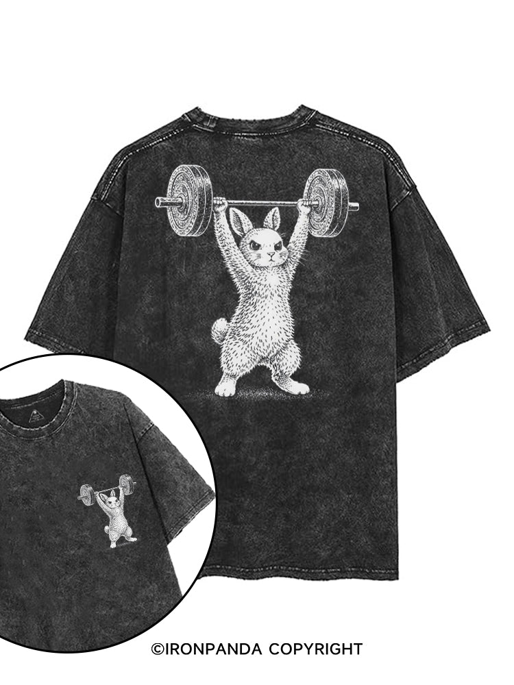 STRONG BUNNY printed Gym Shirt