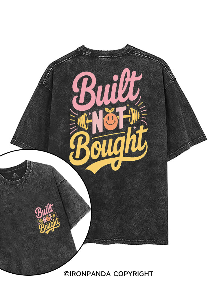 BUILT NOT BOUGHT printed Gym Shirt