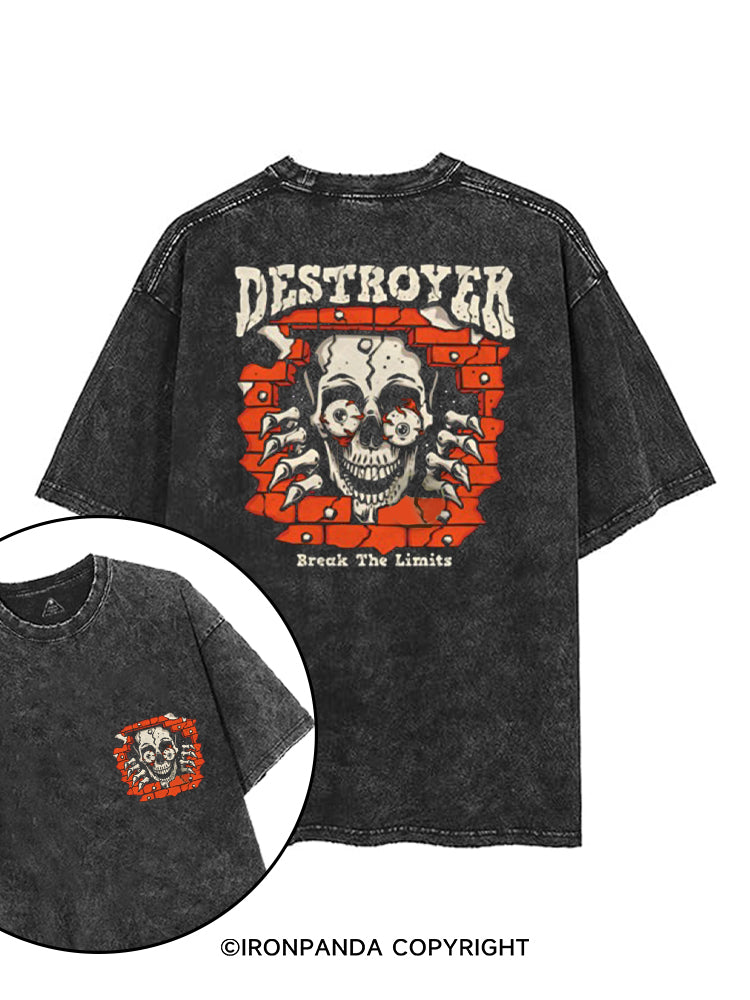 DESTROYER BREAK THE LIMITS printed Gym Shirt