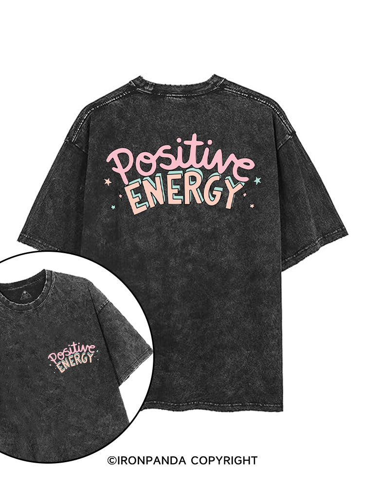 POSITIVE ENERGY printed Gym Shirt