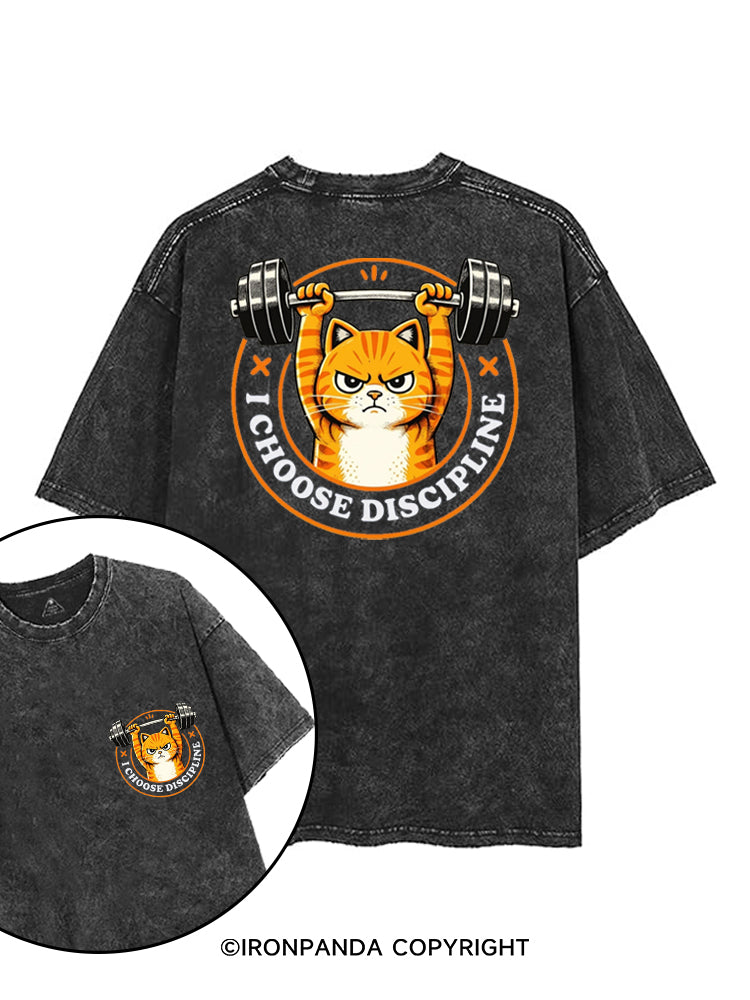 I CHOOSE DISCIPLINE printed Gym Shirt