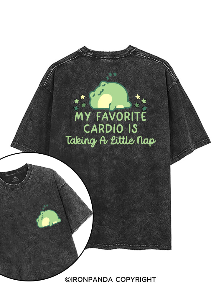 MY FAVORITE CARDIO IS TAKING A LITTLE NAP printed Gym Shirt