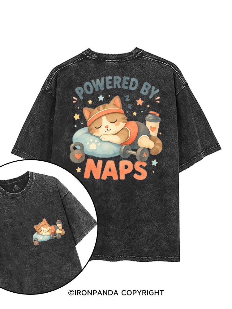 POWERED BY NAPS printed Gym Shirt