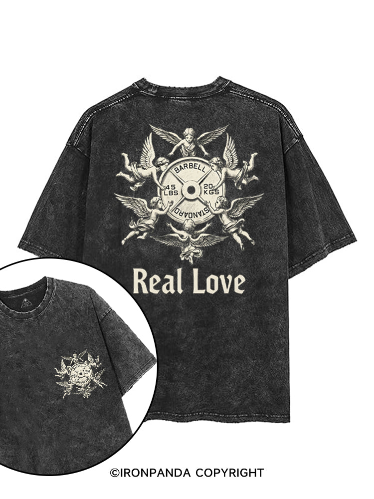 REAL LOVE printed Gym Shirt