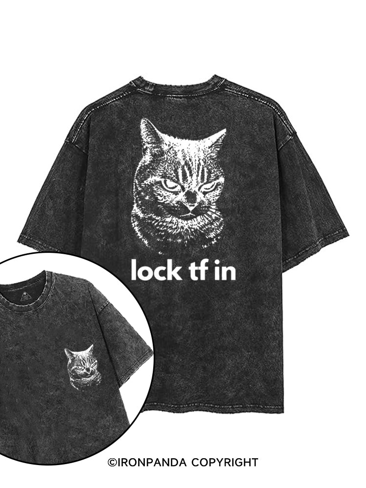 LOCK TF IN printed Gym Shirt