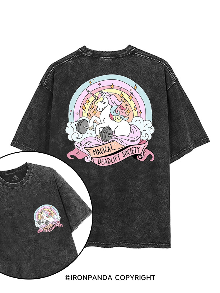 MAGICAL DEADLIFT SOCIETY printed Gym Shirt
